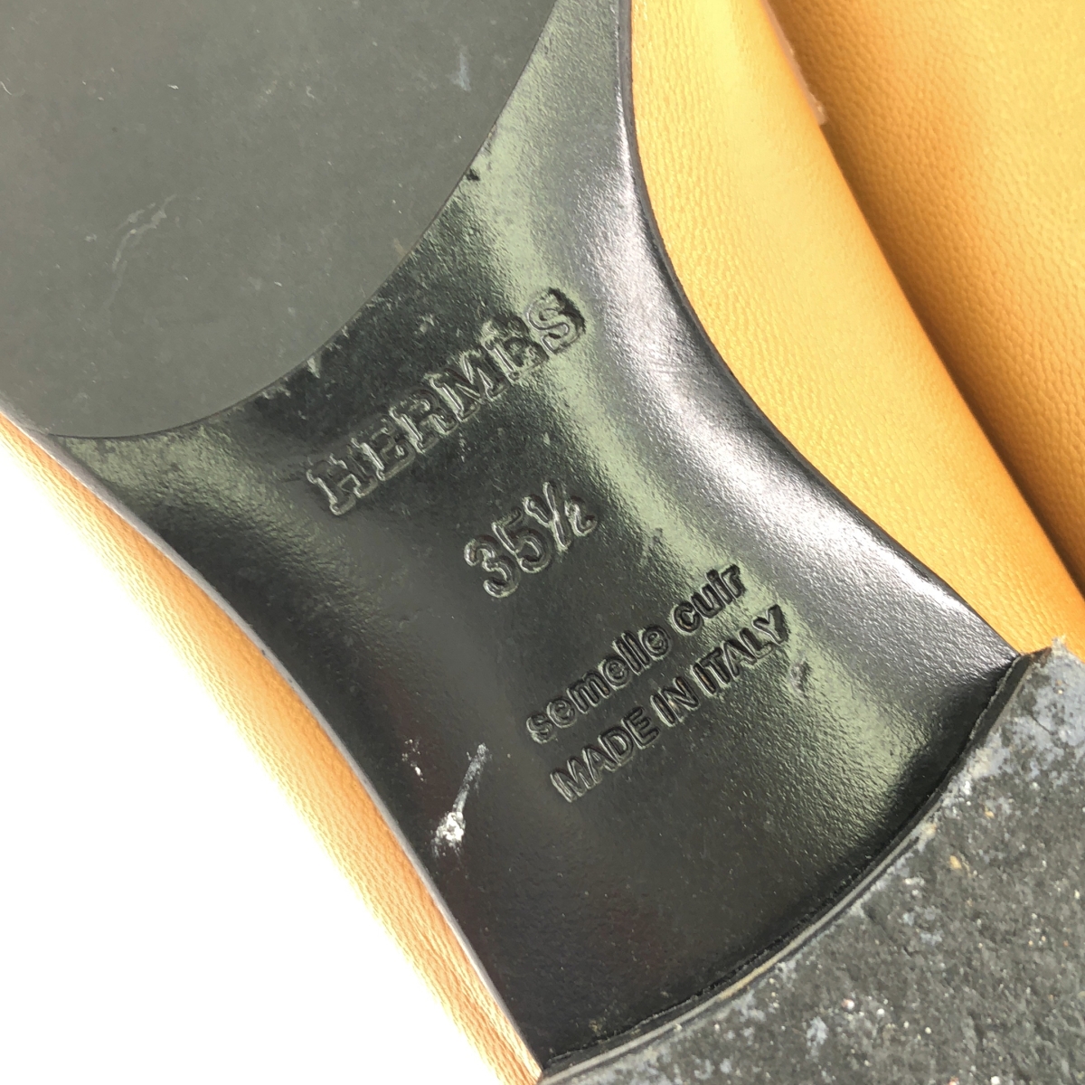 HERMES / エルメス ロワイヤル コンスタンス Hロゴ / レザー キルト フリンジ ローファー 革靴