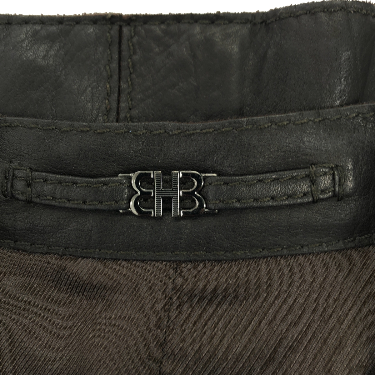 HUGO BOSS / ヒューゴボス スタンドカラー レザー シャツ ジャケット