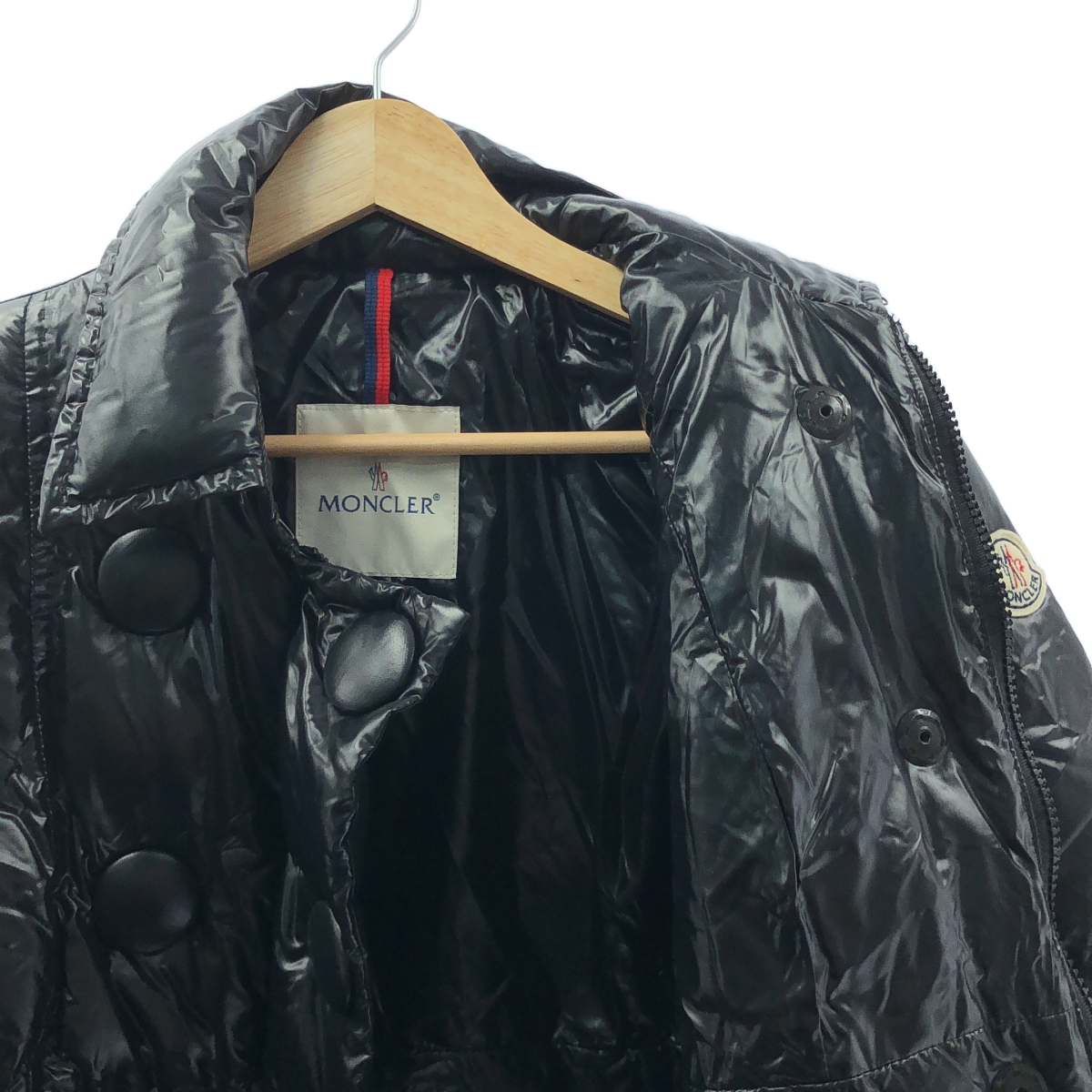 MONCLER / モンクレール ワッペン付 ビックボタン ダブルジップ ダウンジャケット