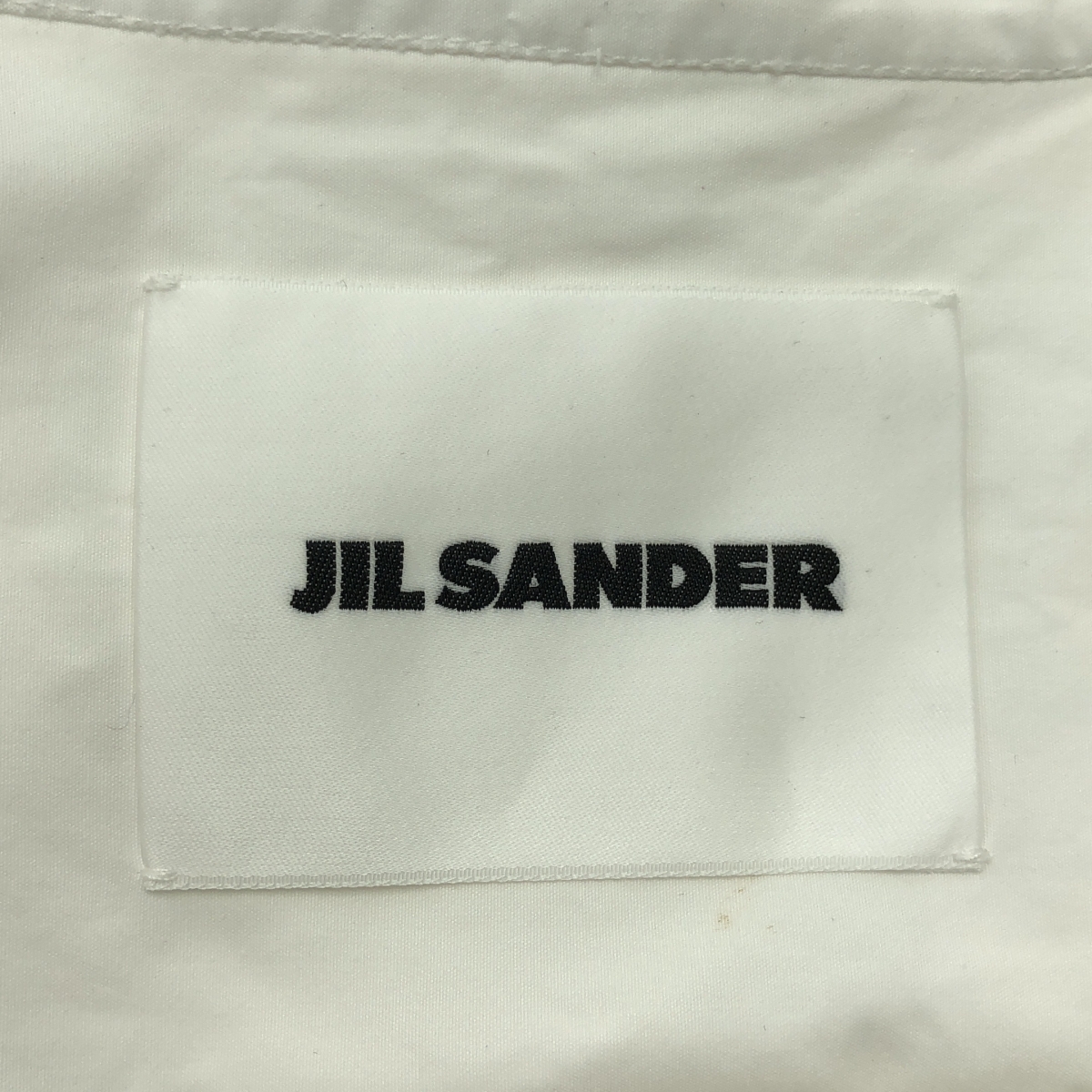 JIL SANDER / ジルサンダー コットン バンドカラー ギャザー パフスリーブ ブラウス