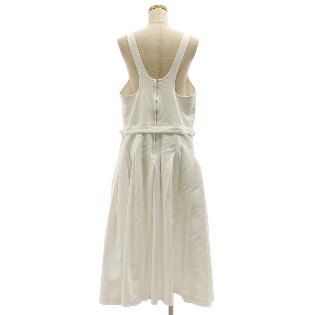 BLACK COMME des GARCONS / ブラックコムデギャルソン ポリエステル ベルテッド プリーツ ボリューム 吊りスカート サロペット ワンピース