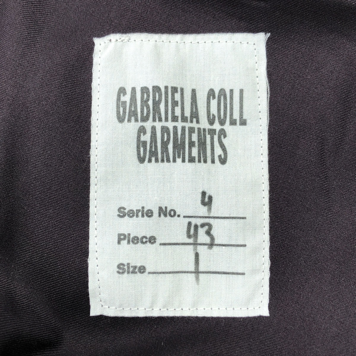 GABRIELA COLL GARMENTS / ガブリエラコールガーメンツ Series No.4 Loro Piana wool / カットオフ ロングスカート