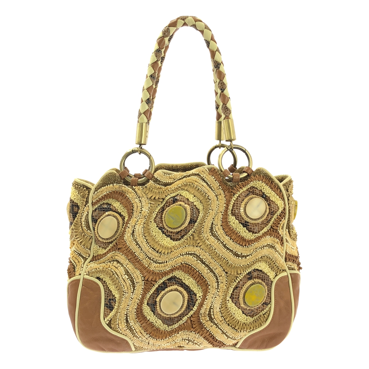 JAMIN PUECH / ジャマンピエッシュ ビジュー装飾 トートバッグ