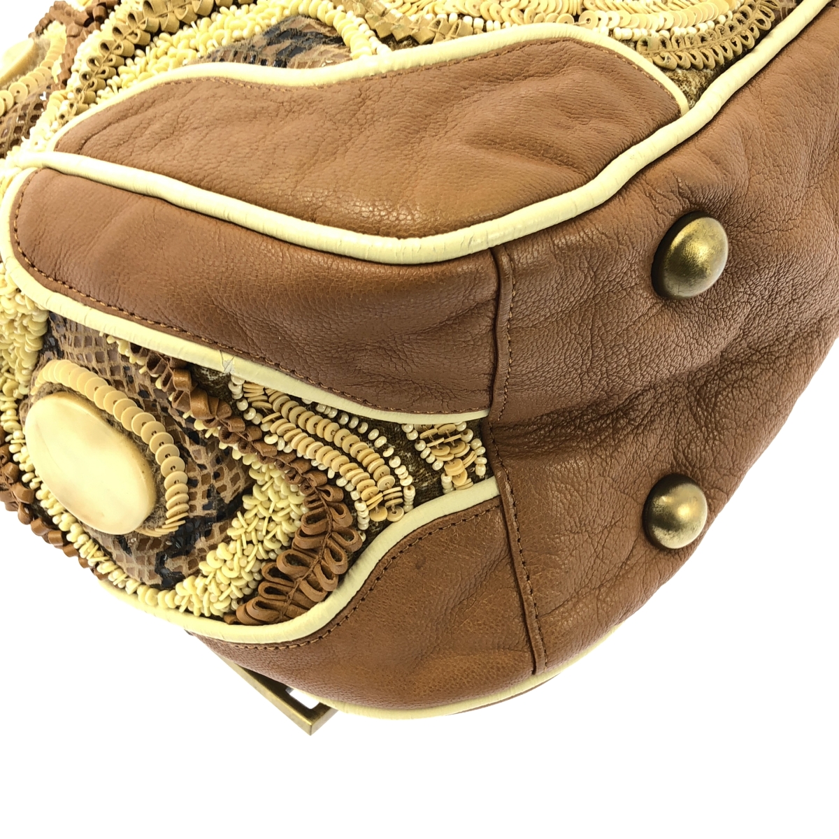 JAMIN PUECH / ジャマンピエッシュ ビジュー装飾 トートバッグ