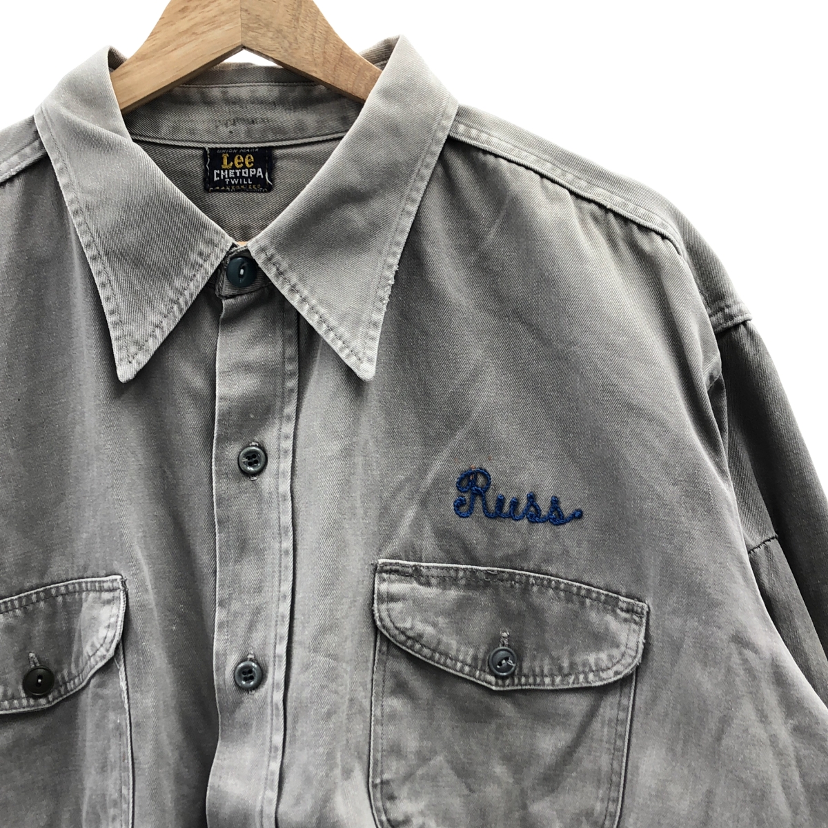 Lee / リー vintage / ヴィンテージ バックエンブロイダリー マチ付き ワークシャツ