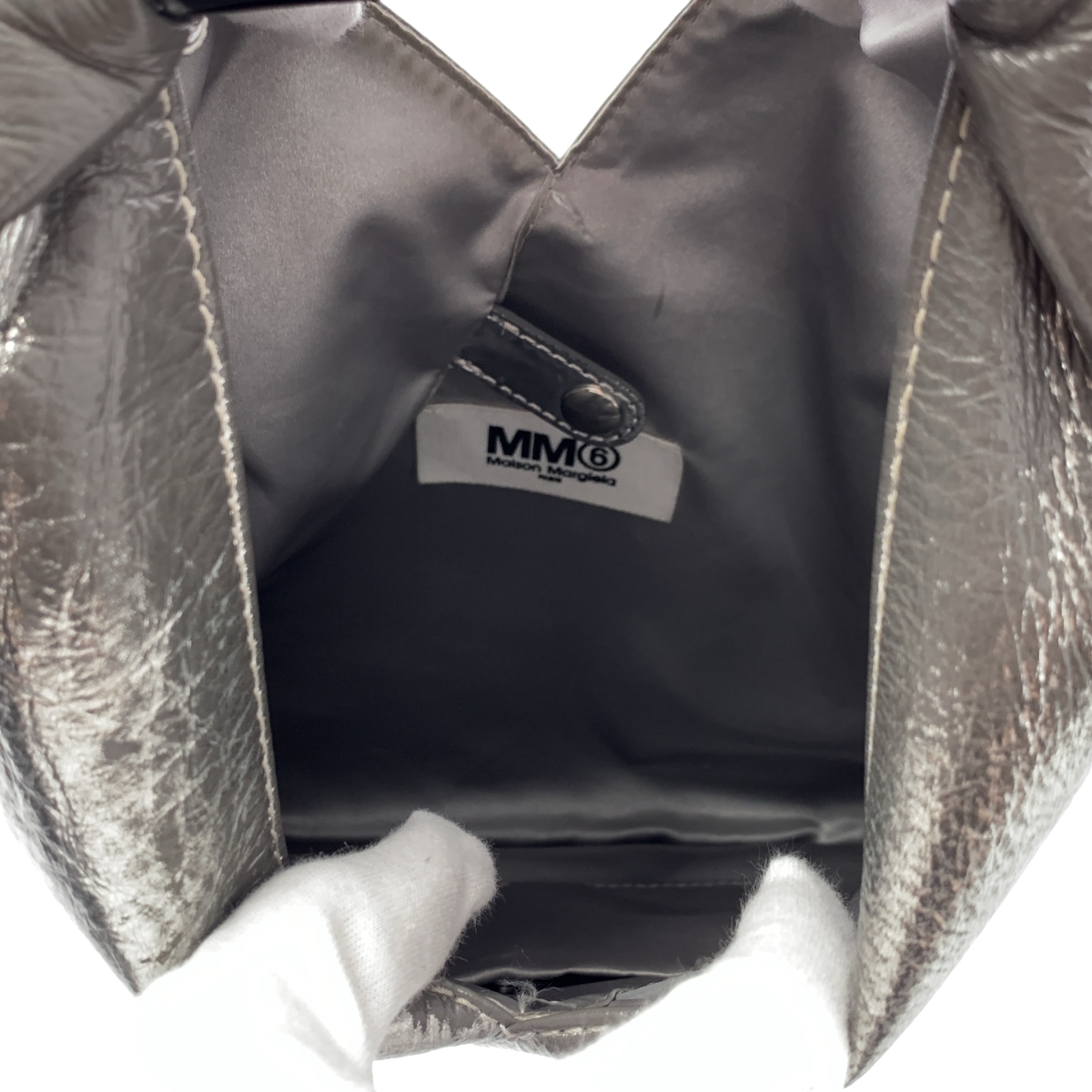 MM6 Maison Margiela / エムエムシックスメゾンマルジェラ JAPANESE / ジャパニーズ メタリック ロゴハンドル ハンド トートバッグ