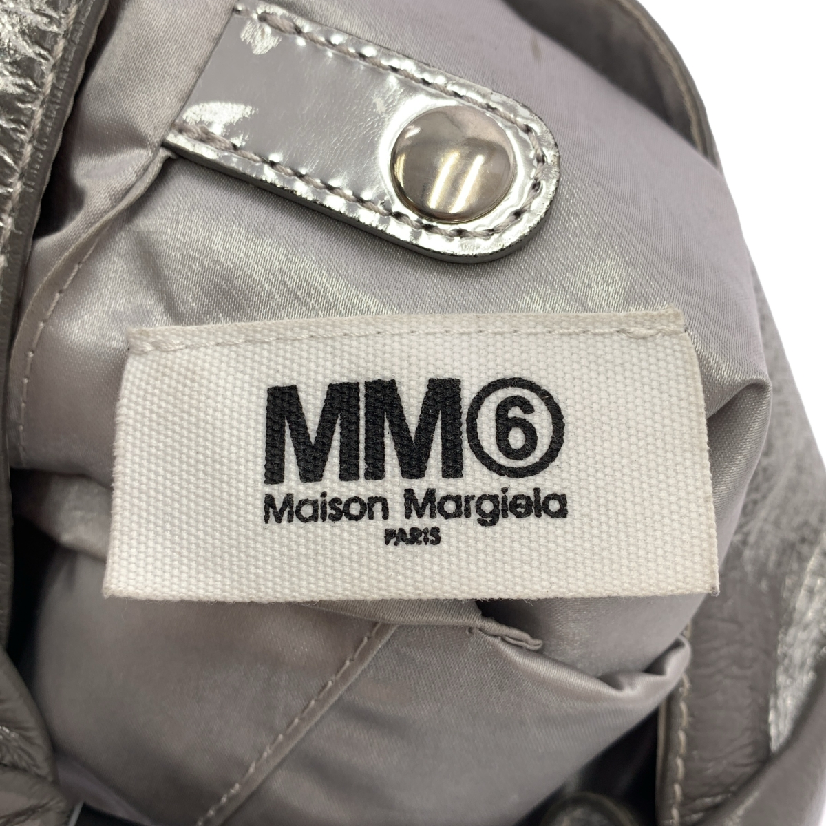 MM6 Maison Margiela / エムエムシックスメゾンマルジェラ JAPANESE / ジャパニーズ メタリック ロゴハンドル ハンド トートバッグ