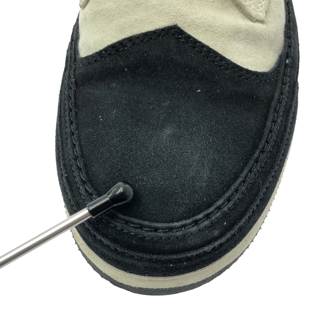 ANN DEMEULEMEESTER / アンドゥムルメステール レザー バイカラー レースアップ スニーカー