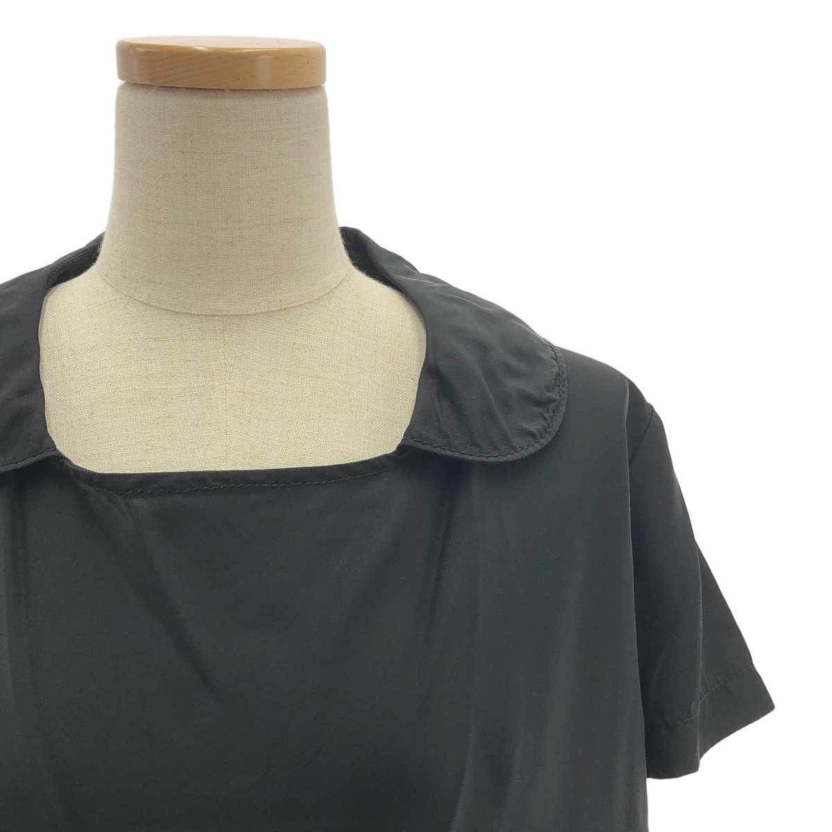 tricot COMME des GARCONS / トリココムデギャルソン ラウンドカラー ウエストリボン ブラウス