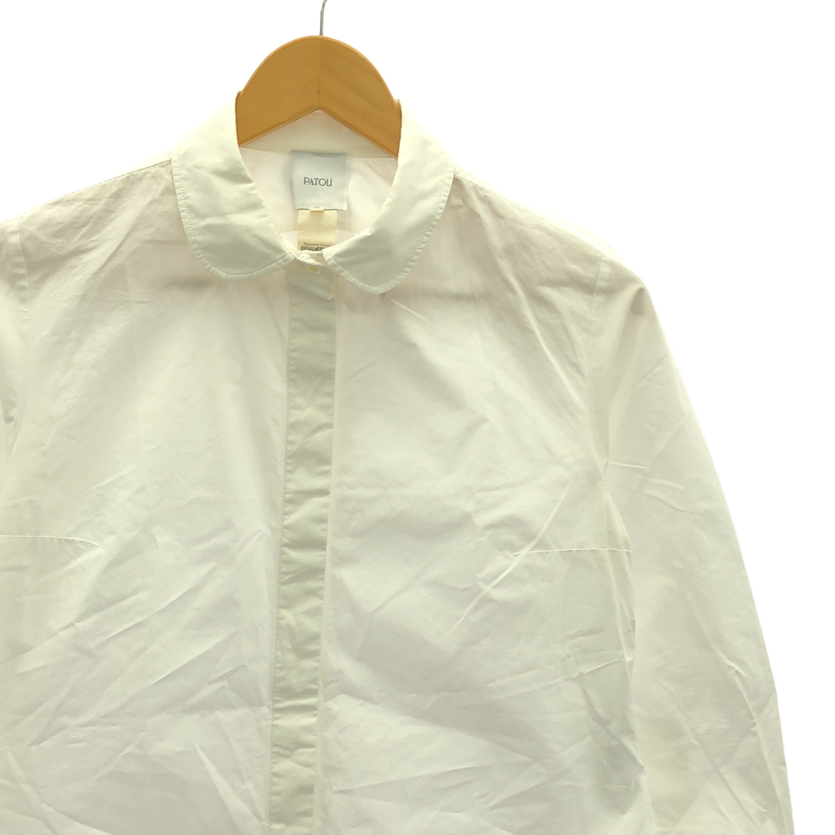 PATOU / パトゥ コットン ロゴ ラウンドカラー シャツ