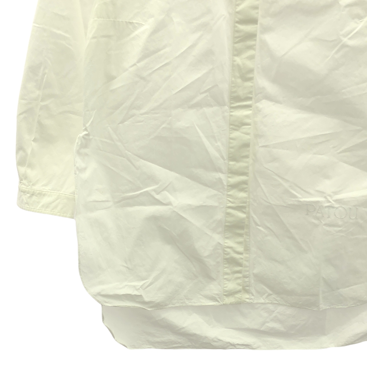 PATOU / パトゥ コットン ロゴ ラウンドカラー シャツ