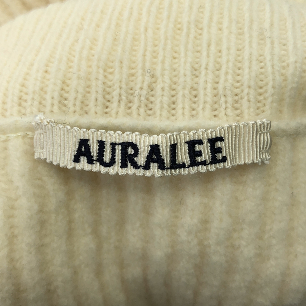 AURALEE / オーラリー MILLED FRENCH MERINO RIB KNIT TURTLE ミルド フレンチメリノ リブニット タートルネック