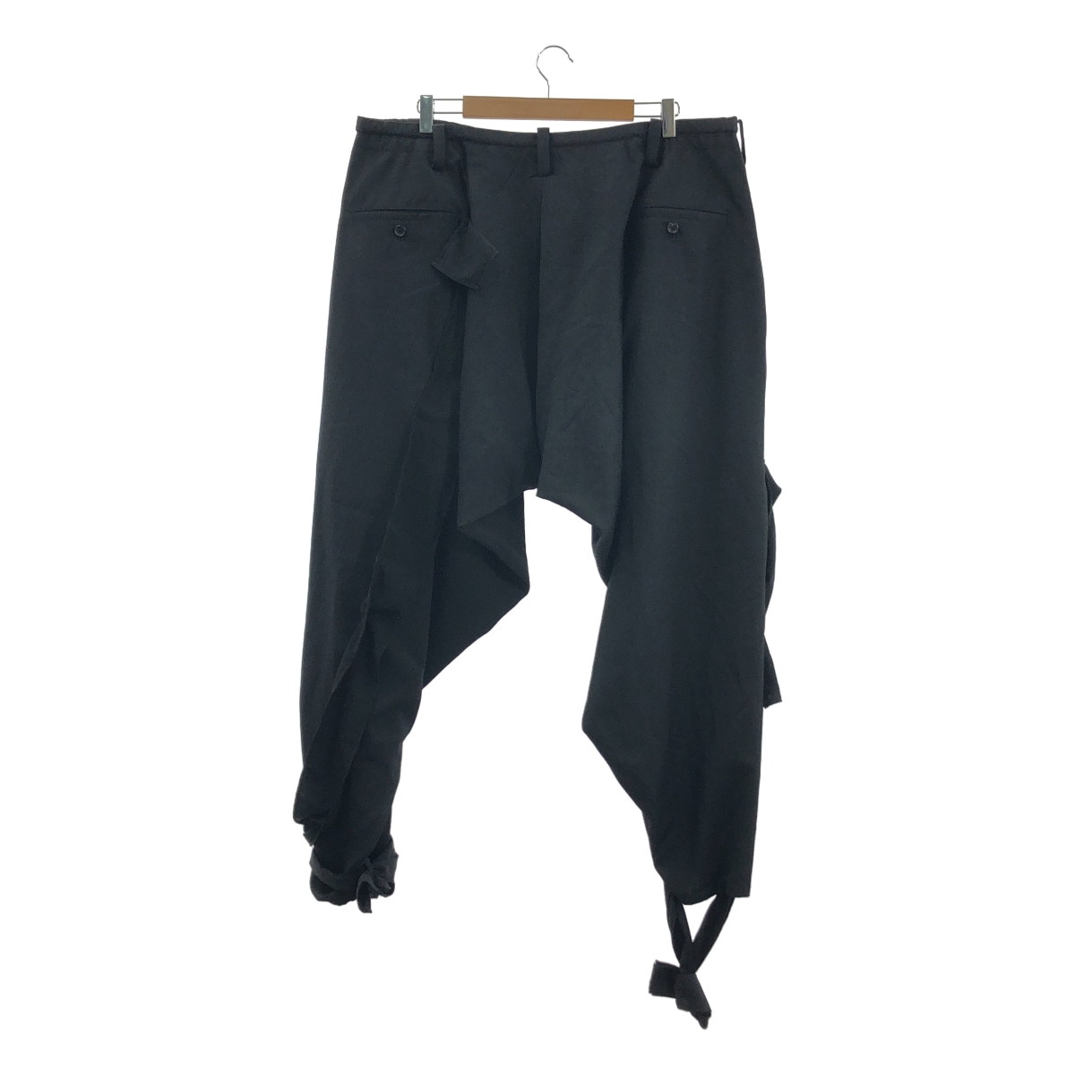 YOHJI YAMAMOTO POUR HOMME / ヨウジヤマモトプールオム ウールギャバジン 当て布裾ねじり パンツ