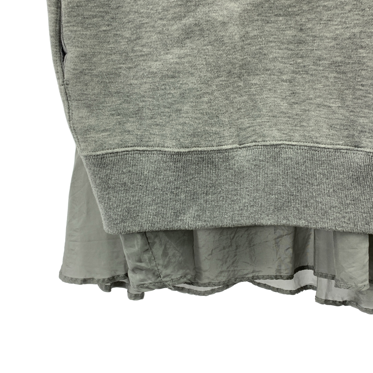 sacai / サカイ 異素材 切替 ドッキング ポケット付き スウェット トレーナー