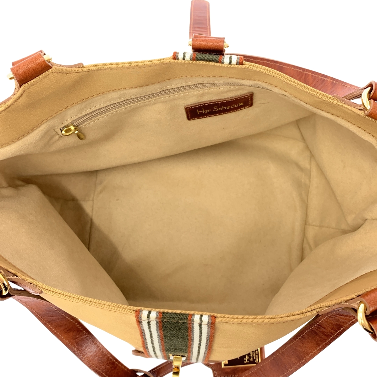 その他 レザー切替 ナイロン ロゴ ハンド トートバッグ