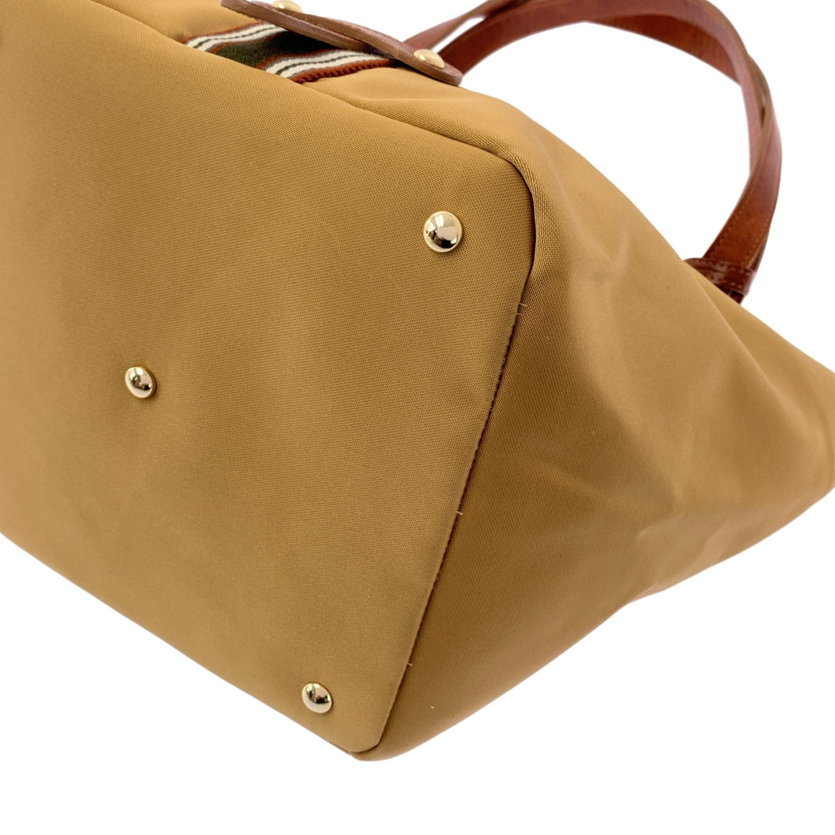 その他 レザー切替 ナイロン ロゴ ハンド トートバッグ