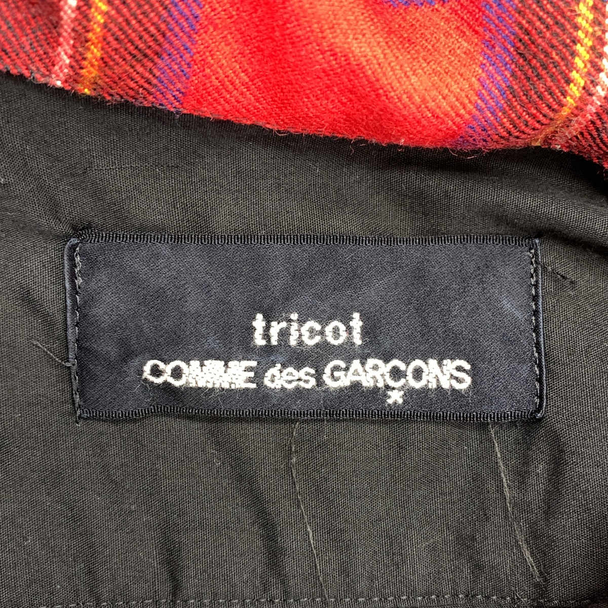 tricot COMME des GARCONS / トリココムデギャルソン タータンチェック オープンカラー シャツ ブラウス