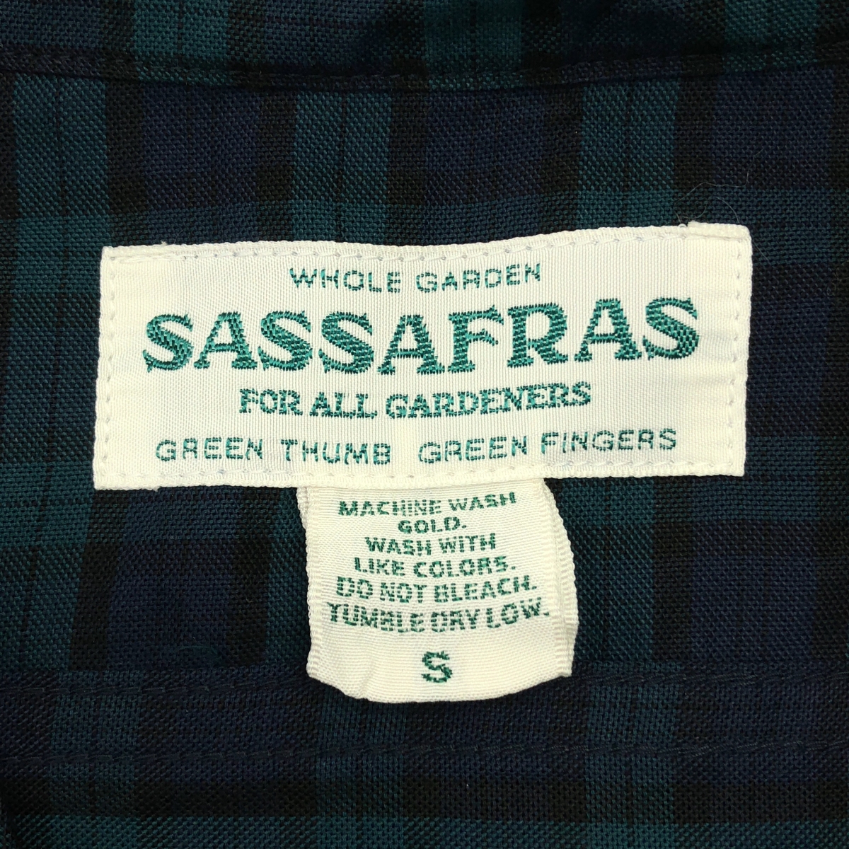 SASSAFRAS / ササフラス Gardening At Night Shirt チェック ガーデニング アット ナイト シャツ