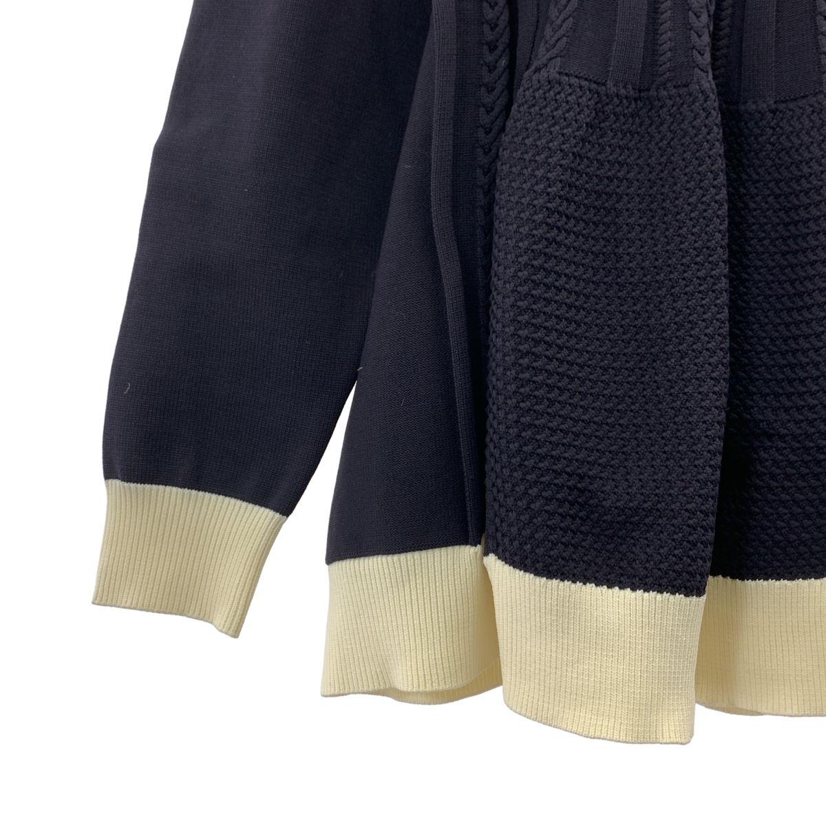 UNITED ARROWS / ユナイテッドアローズ ケーブル ペプラム ロングスリーブ ニット