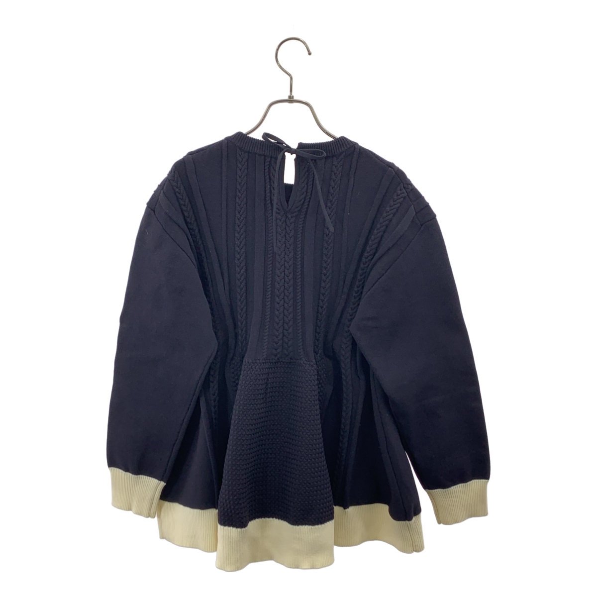 UNITED ARROWS / ユナイテッドアローズ ケーブル ペプラム ロングスリーブ ニット