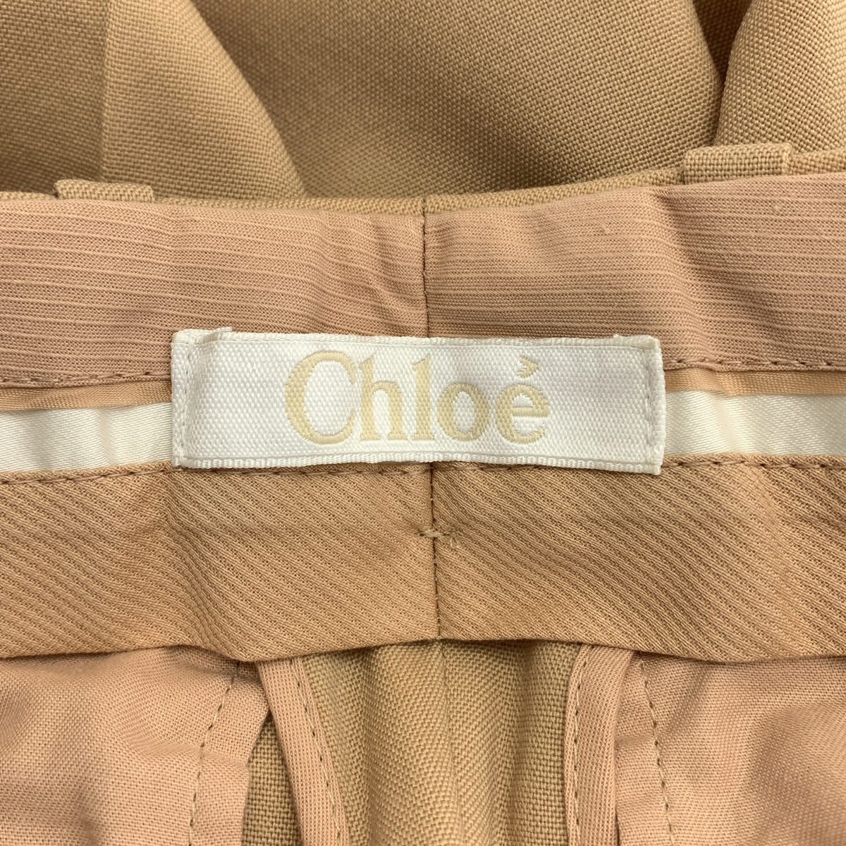 Chloe / クロエ ウール タック スラックス パンツ