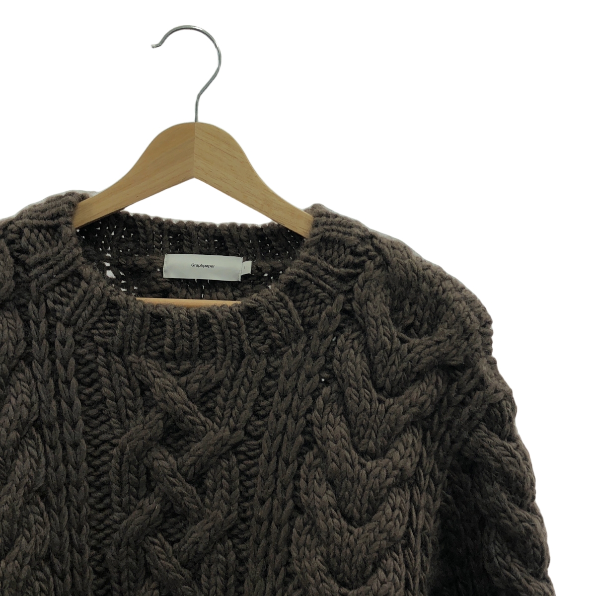 Graphpaper / グラフペーパー Big Cable Hand Knit ビッグケーブル ウール ハンドニット