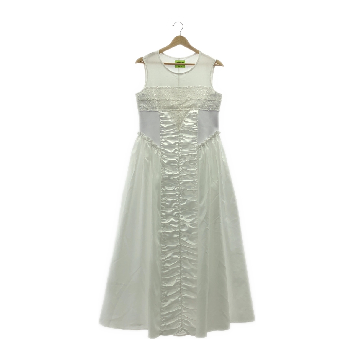 その他 サテン切替 レース 装飾 ギャザー ボリューム ドレス ワンピース