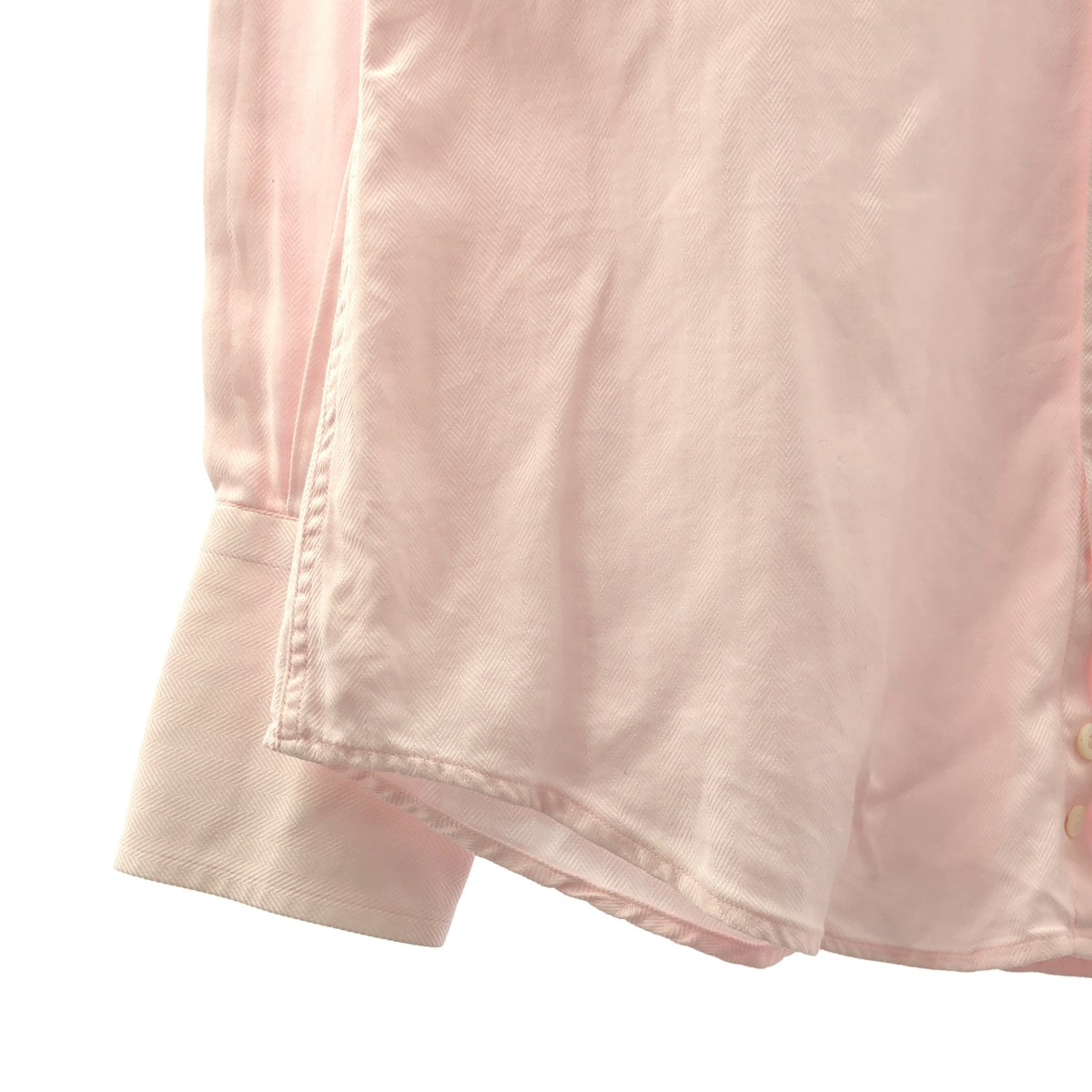 GUCCI / グッチ ヘリンボーン ロゴボタン ビッグカラー ドレスシャツ