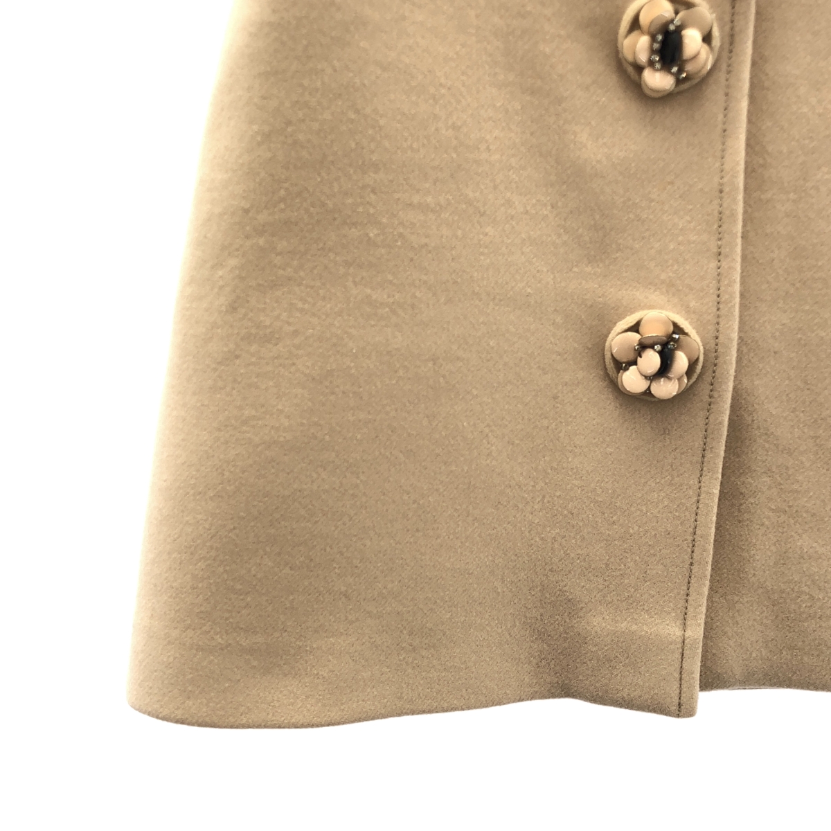 miu miu / ミュウミュウ フラワーボタン ウール スカート