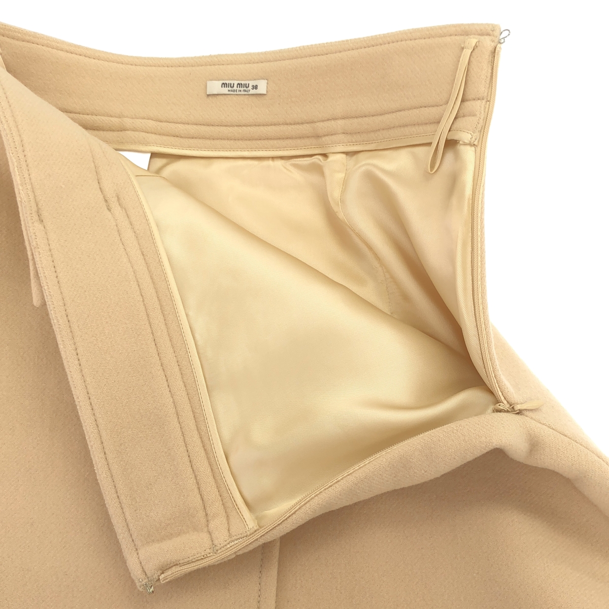 miu miu / ミュウミュウ フラワーボタン ウール スカート