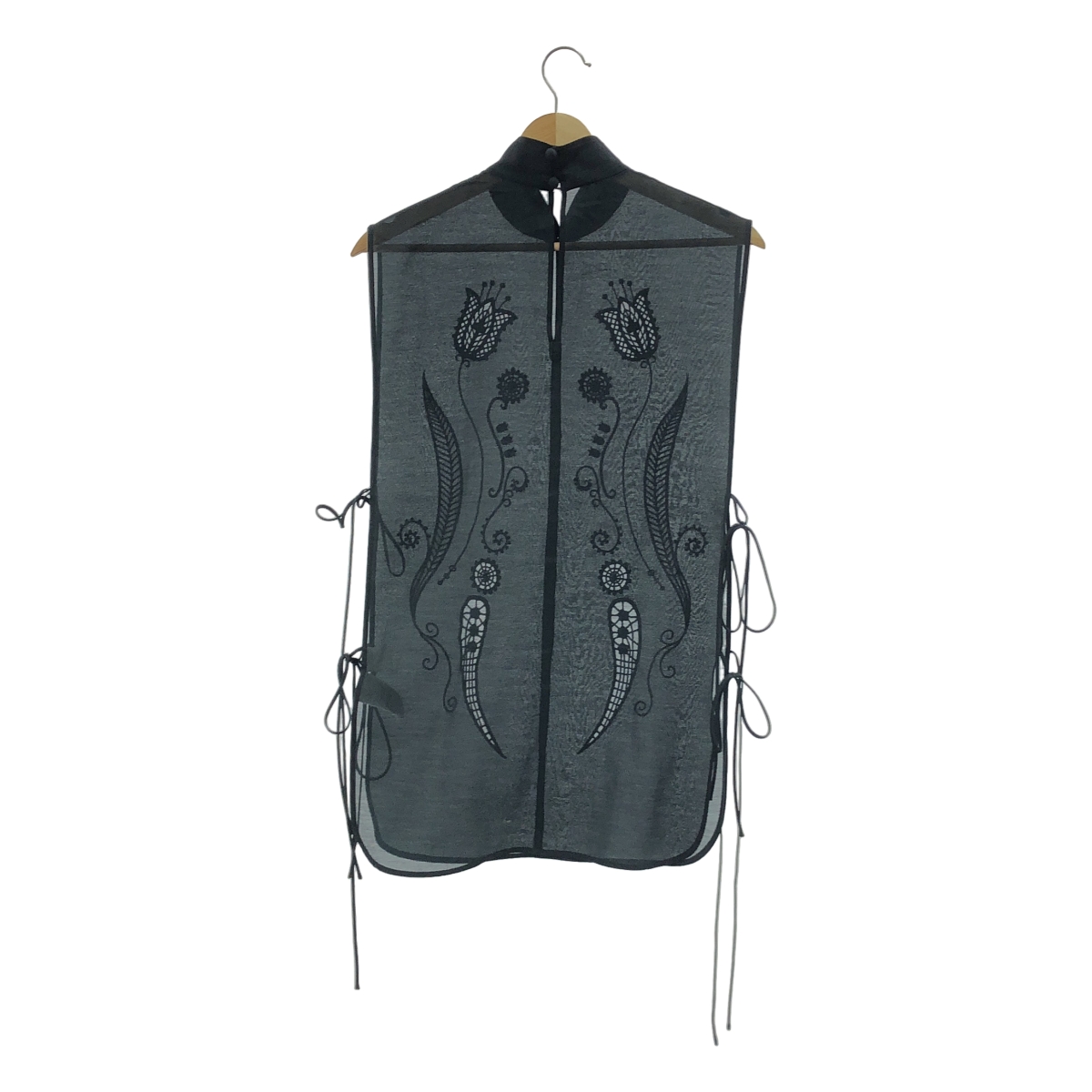 Mame Kurogouchi / マメクロゴウチ Sheer Embroidery Vest エンブロイダリー ベスト