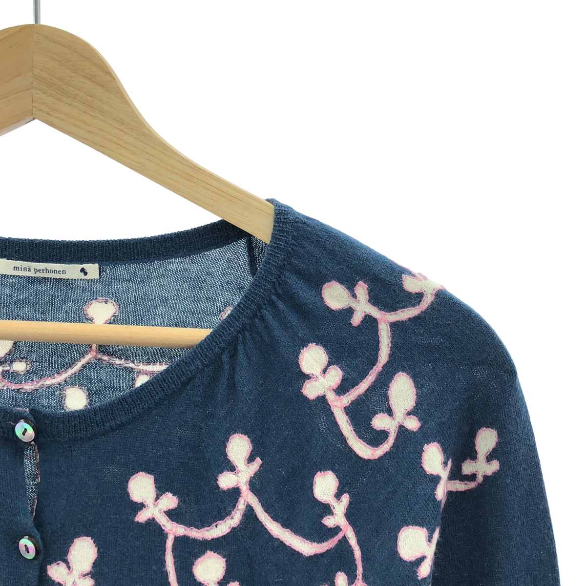 mina perhonen / ミナペルホネン noppara / エンブロイダリー ニット カーディガン