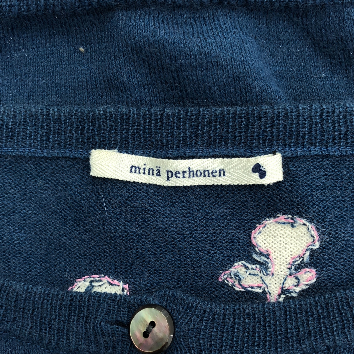 mina perhonen / ミナペルホネン noppara / エンブロイダリー ニット カーディガン