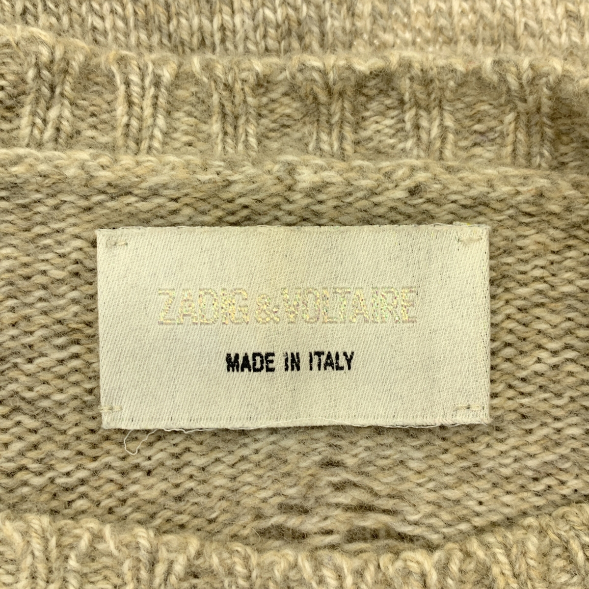 その他 ウール カットアウト クルーネック ニット セーター