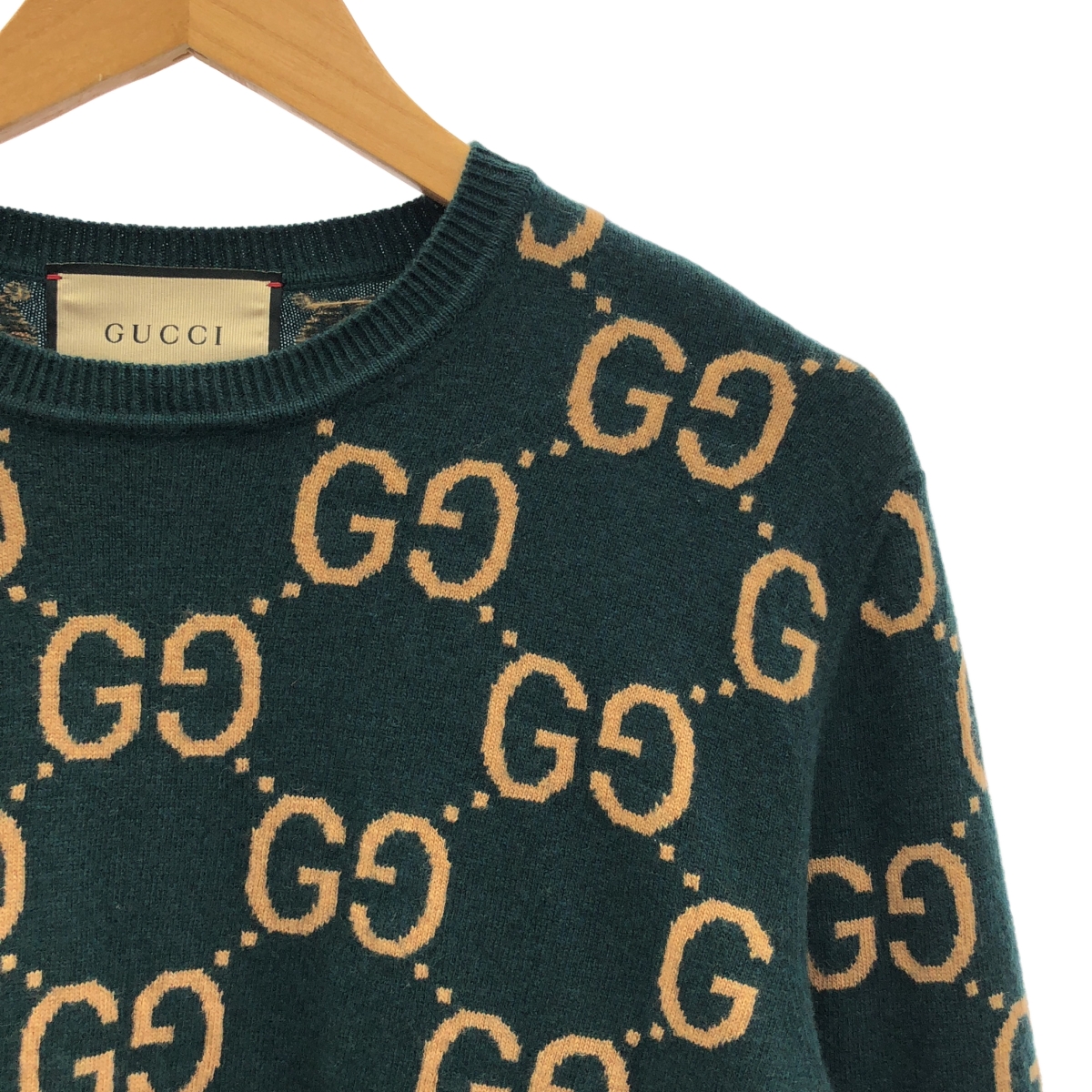 GUCCI / グッチ 692900 ウール GGジャガード クルーネックニット