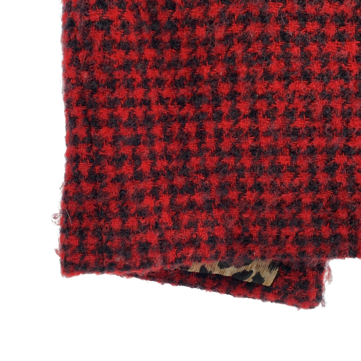 DOLCE＆GABBANA / ドルチェ＆ガッバーナドルガバ セットアップ / ウール レオパードライニング 千鳥格子柄 3B テーラードジャケット / スカート