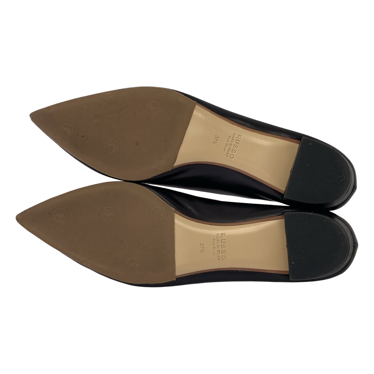 FRANCESCO RUSSO / フランチェスコルッソ ポインテッドトゥ レザー パンプス