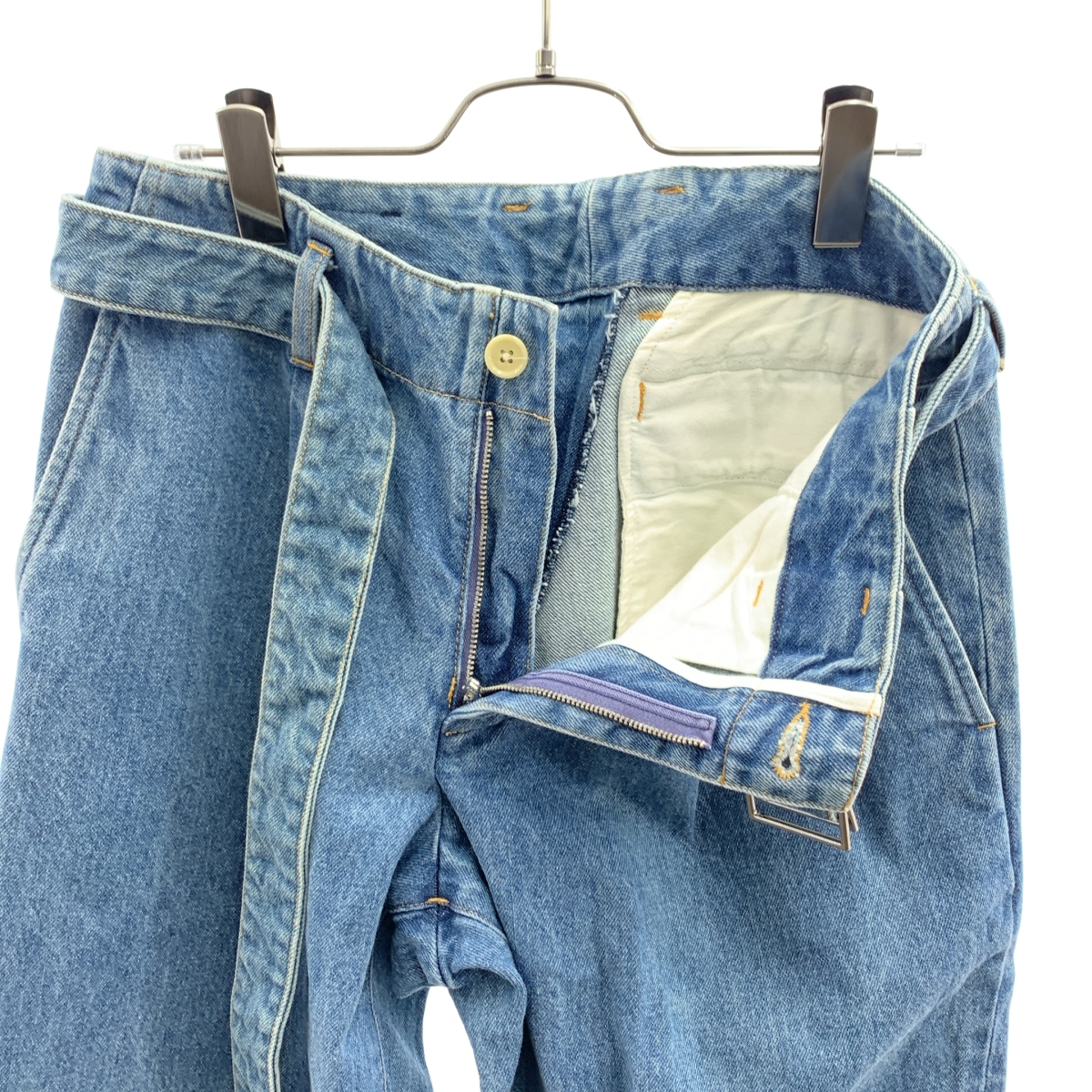 KUON / クオン × DAN / ダン別注 ベルテッド タック デニムパンツ