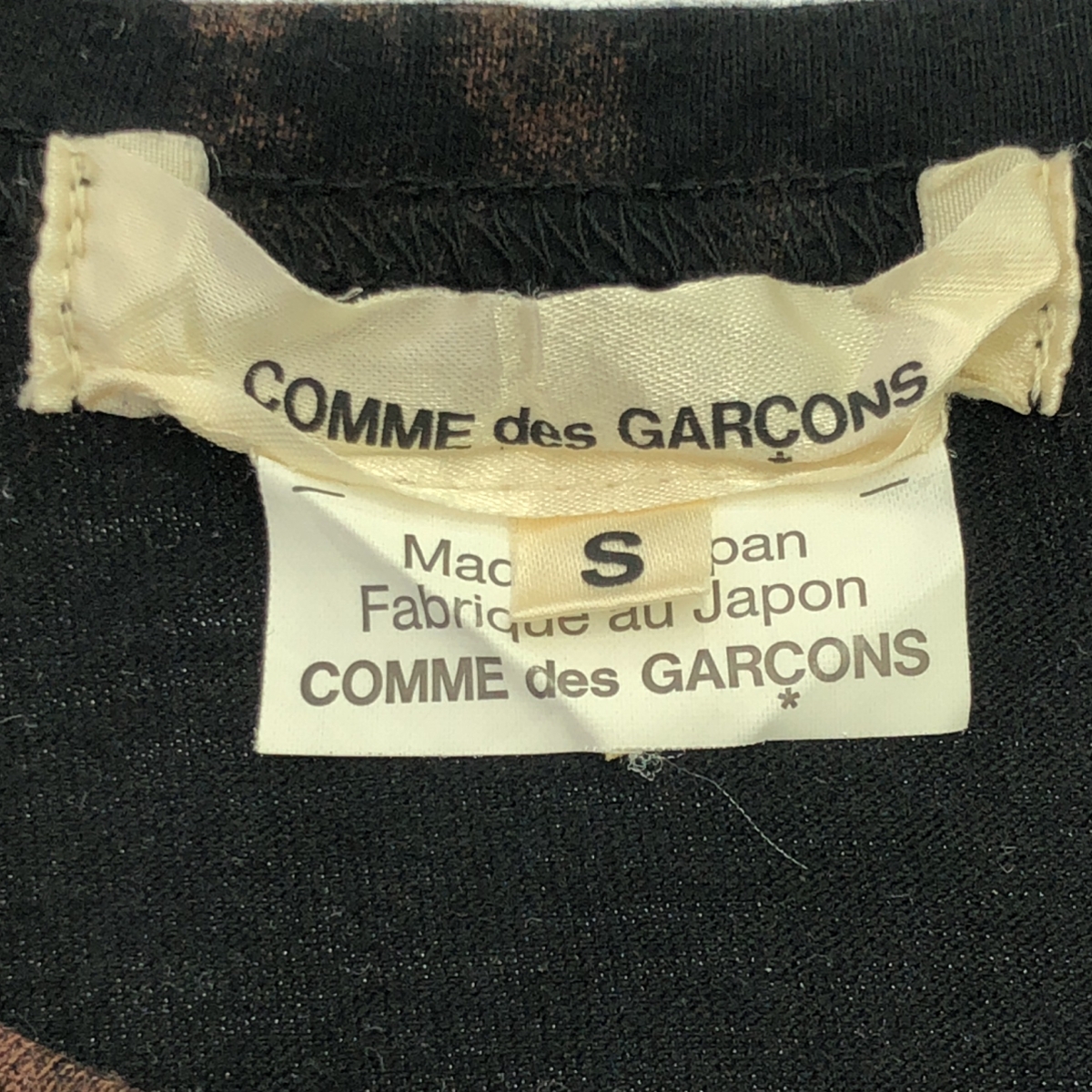 COMME des GARCONS / コムデギャルソン コットン ブリーチデザインTシャツ