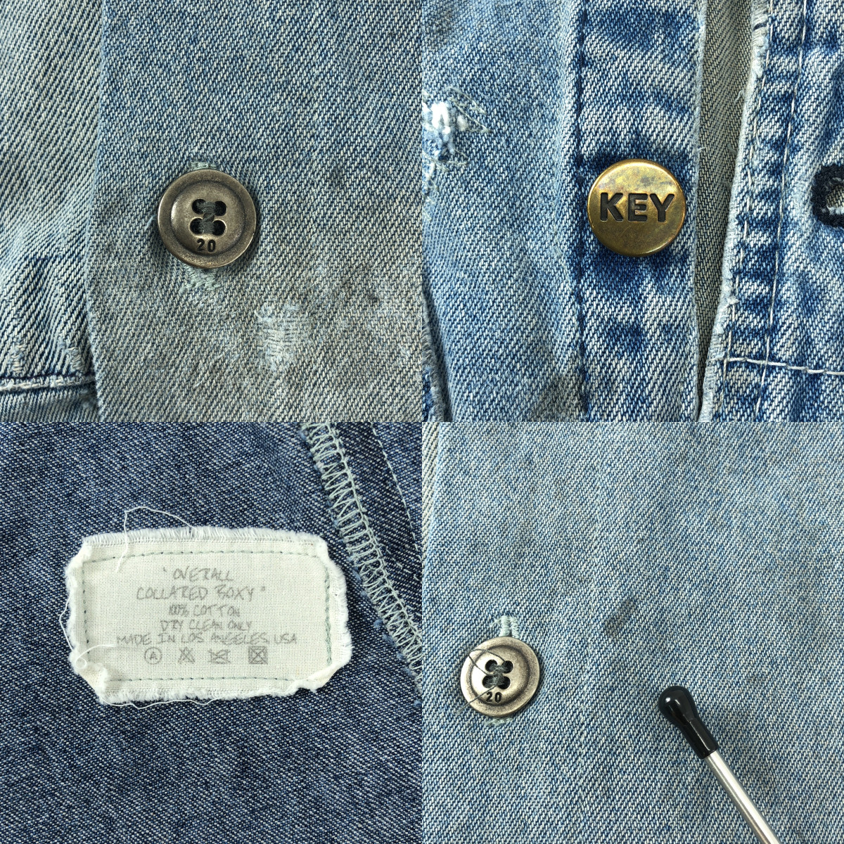 GREG LAUREN / グレッグローレン OVERALL COLLARED BOXY DENIM / 再構築 デニム オーバー カバーオール ジャケット