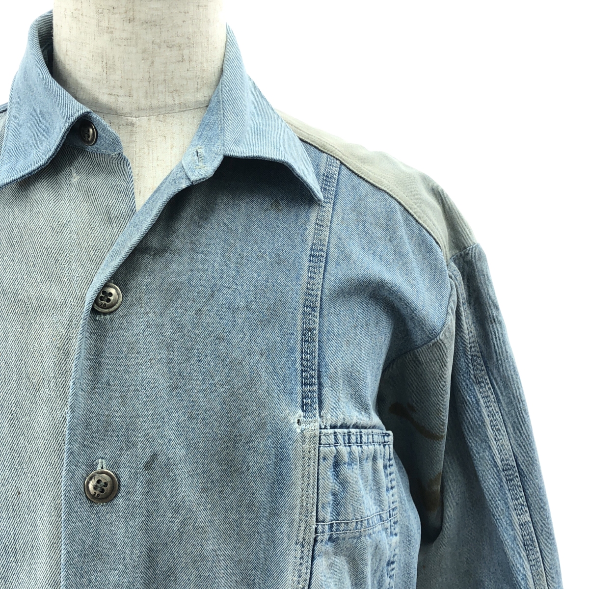 GREG LAUREN / グレッグローレン OVERALL COLLARED BOXY DENIM / 再構築 デニム オーバー カバーオール ジャケット