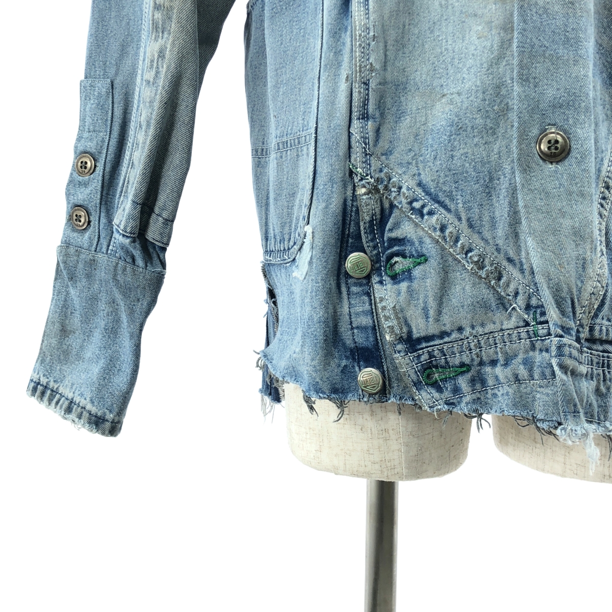 GREG LAUREN / グレッグローレン OVERALL COLLARED BOXY DENIM / 再構築 デニム オーバー カバーオール ジャケット