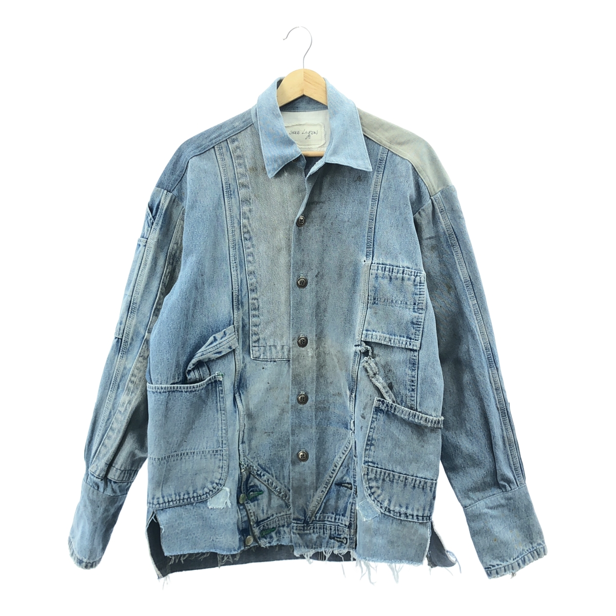 GREG LAUREN / グレッグローレン OVERALL COLLARED BOXY DENIM / 再構築 デニム オーバー カバーオール ジャケット