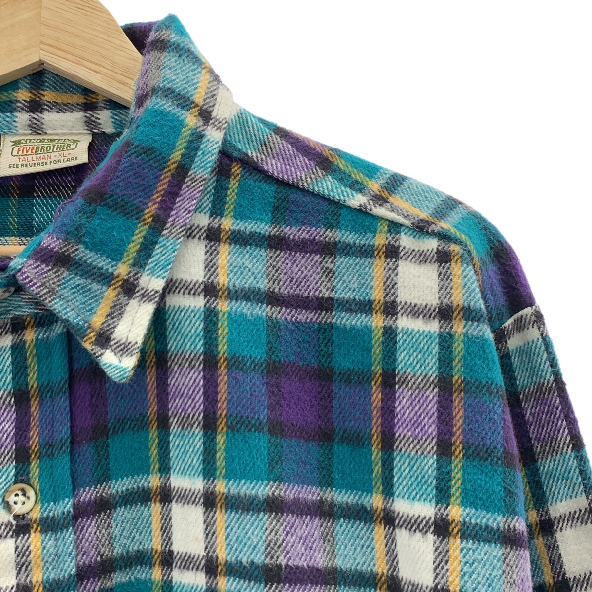 FIVE BROTHER / ファイブブラザー ヴィンテージ USA製 コットンフランネル チェックシャツ