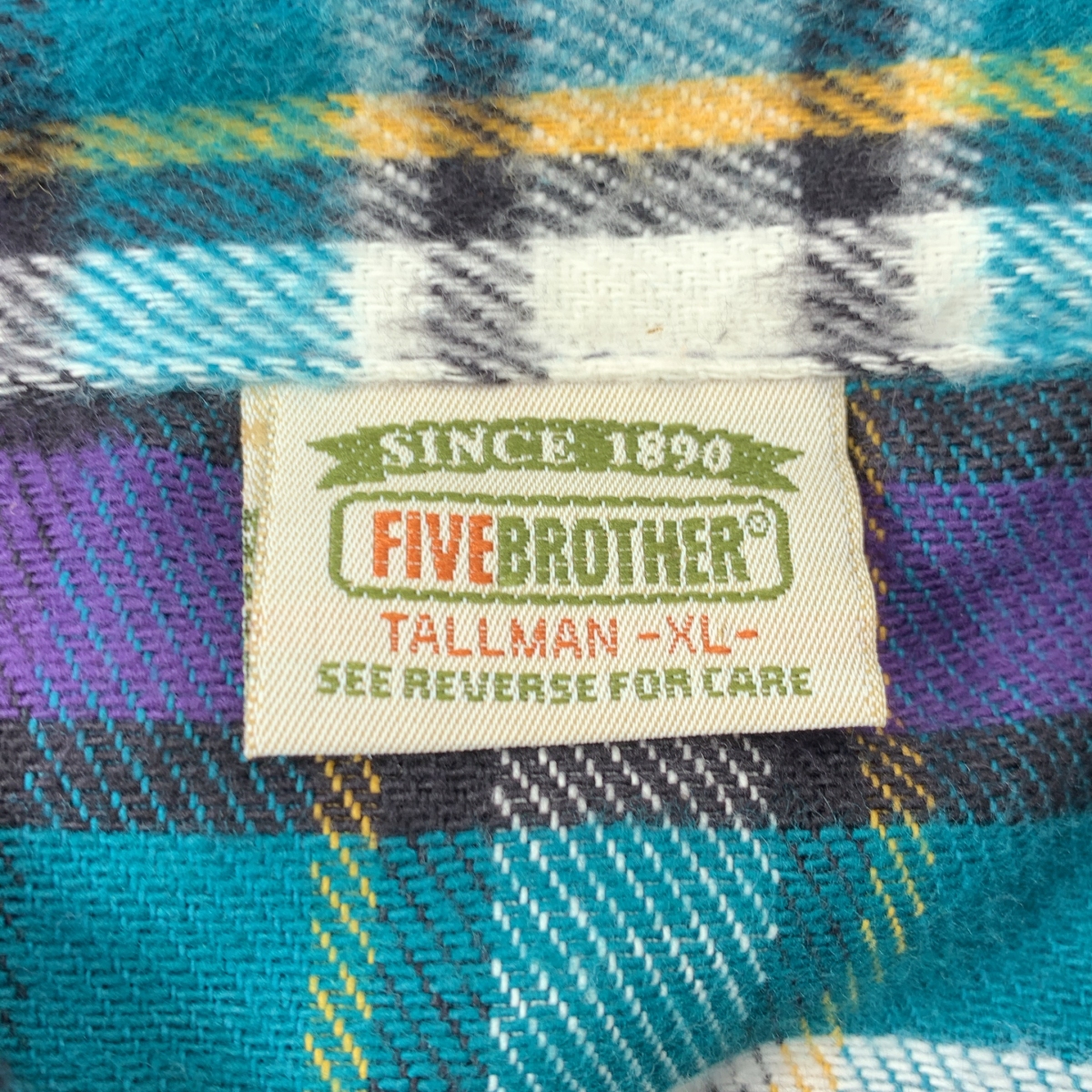FIVE BROTHER / ファイブブラザー ヴィンテージ USA製 コットンフランネル チェックシャツ