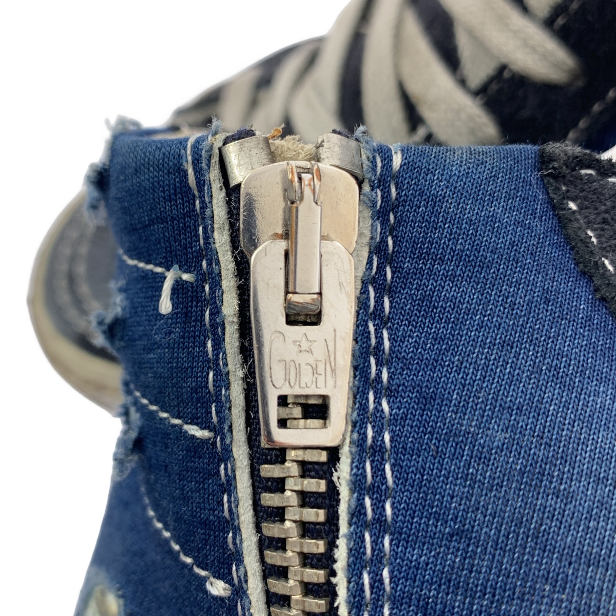 L'Appartement / アパルトモン 【 GOLDEN GOOSE / ゴールデングース 】 HIGH CUT SNEAKERS / ダメージ加工 サイドジップ ハイカット スニーカー