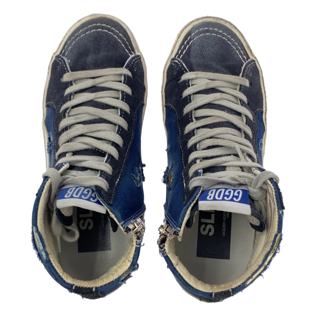 L'Appartement / アパルトモン 【 GOLDEN GOOSE / ゴールデングース 】 HIGH CUT SNEAKERS / ダメージ加工 サイドジップ ハイカット スニーカー