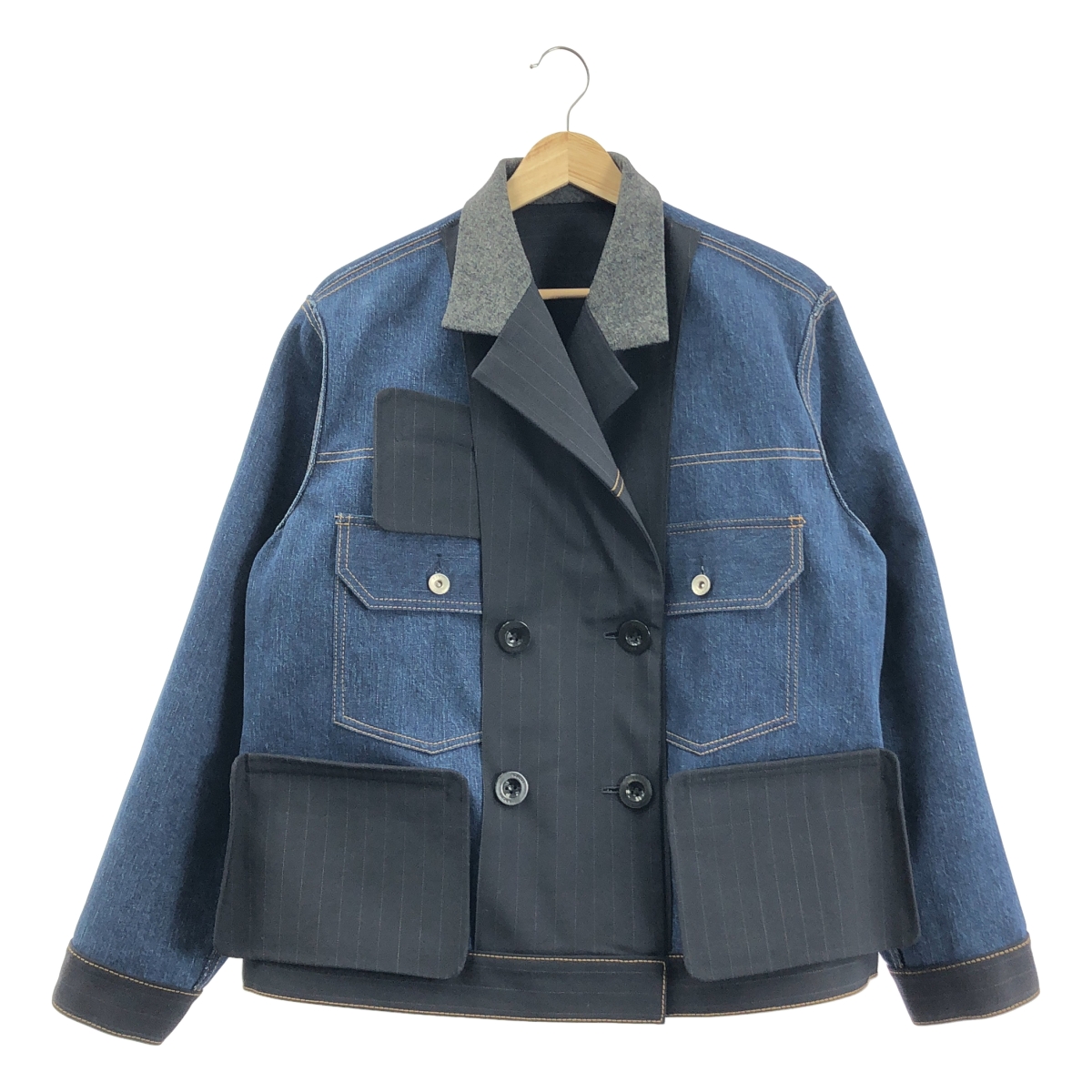 sacai / サカイ Chalk Stripe Bonding Jacket リバーシブル ボンディング ジャケット