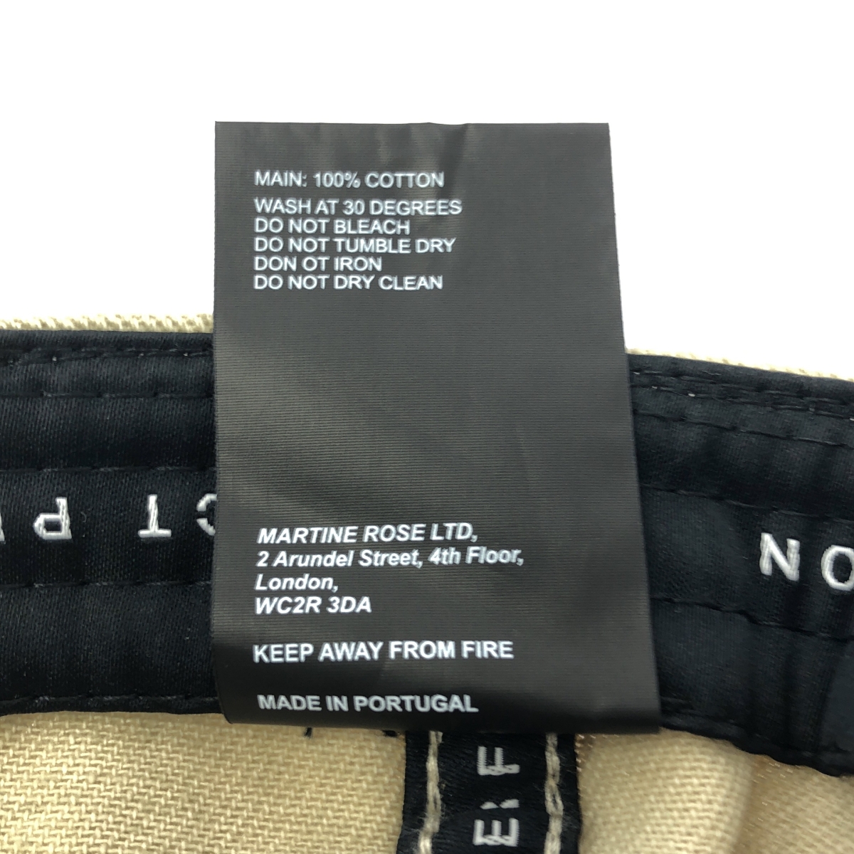 Martine Rose / マーティンローズ CUT PEAK CAP カット ピーク キャップ ロゴ刺しゅう