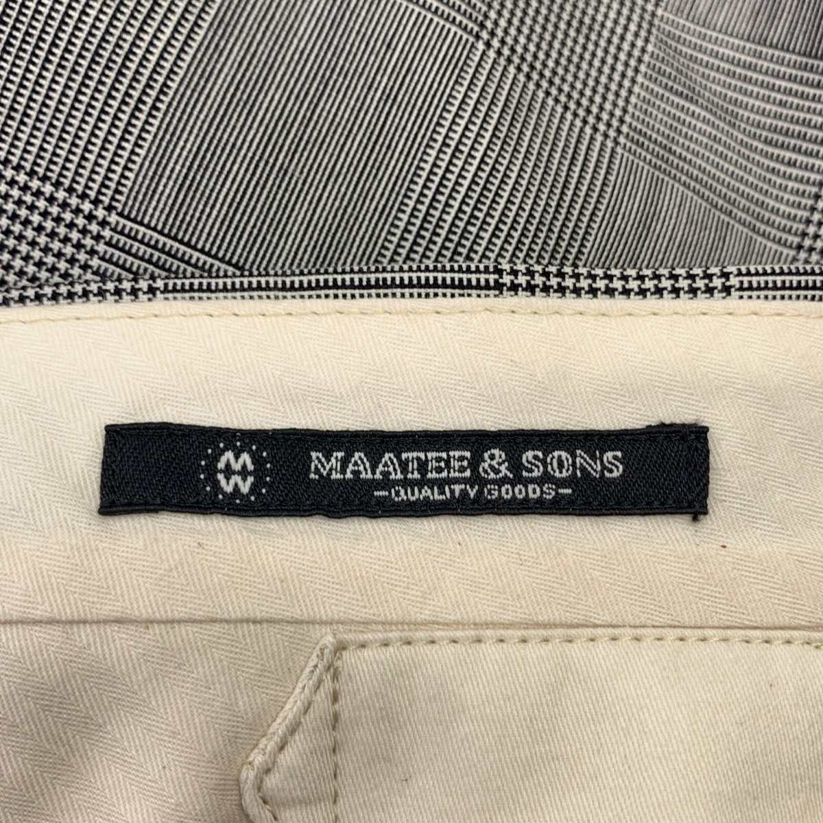 MAATEE&SONS / マーティー&サンズ 永遠 SLACKS グレンチェック スラックスパンツ